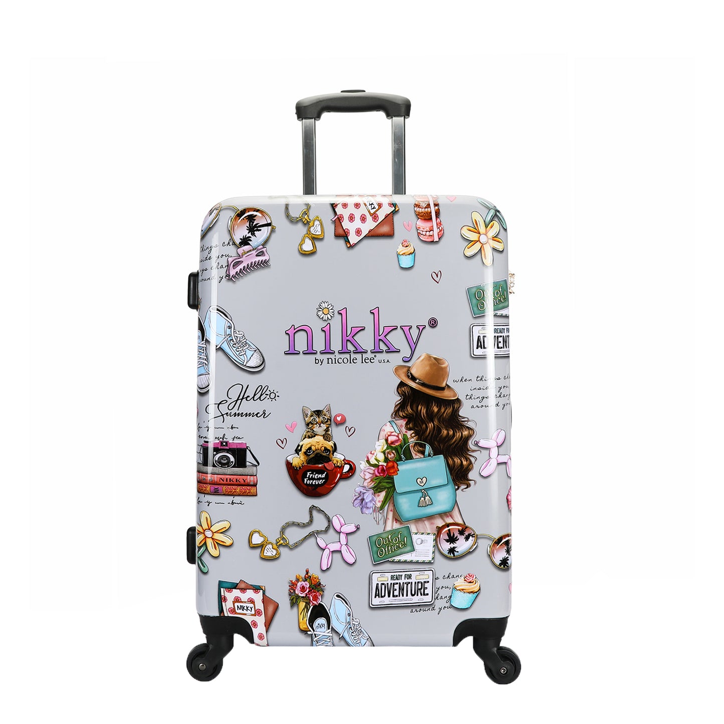 NIKKY HARDCASE 21" LUGGAGE - NKLG1520  NIKKYY WORLD /DREAMER /  STEP BY STEP /ONE HAPPY FAMILY / NIKKY GOES SHOPPING /CIEGA POR TI / NIKKY MAKES FRIENDS / EMILY GOES PARIS / PARTY KING /