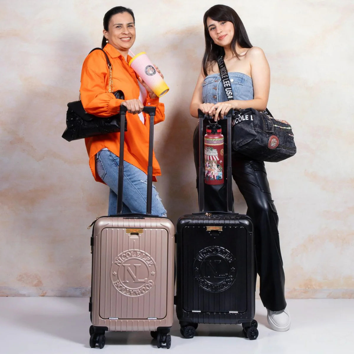 HARDSIDE NL CARRY-ON SUITCASE -  HC2020 PINK / BEIGE / WINE RED / BLACK / ICE BLUE