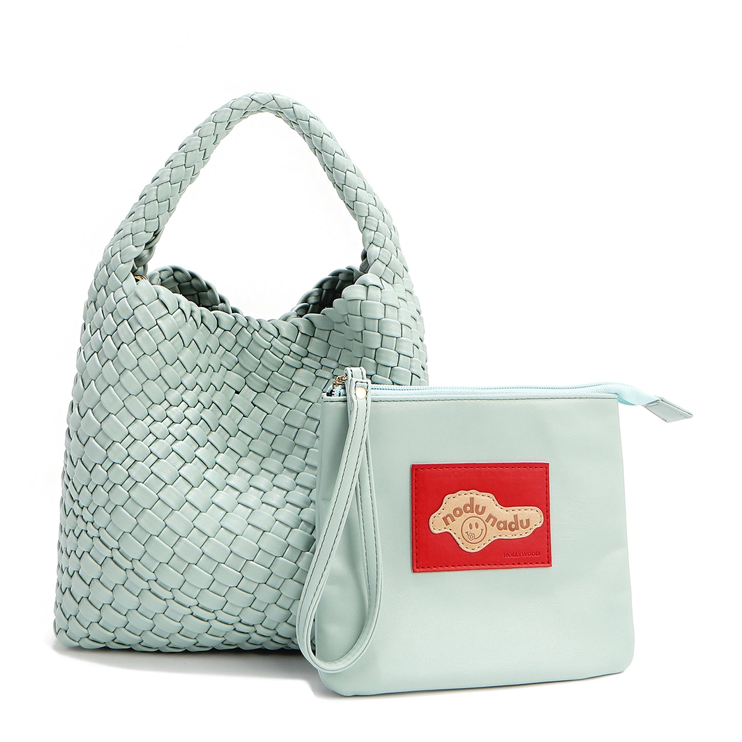 JUNI BAG WITH POUCH -NN1000 DUSTY PINK / SILVER / DUSTY BLUE / BLACK / WHITE