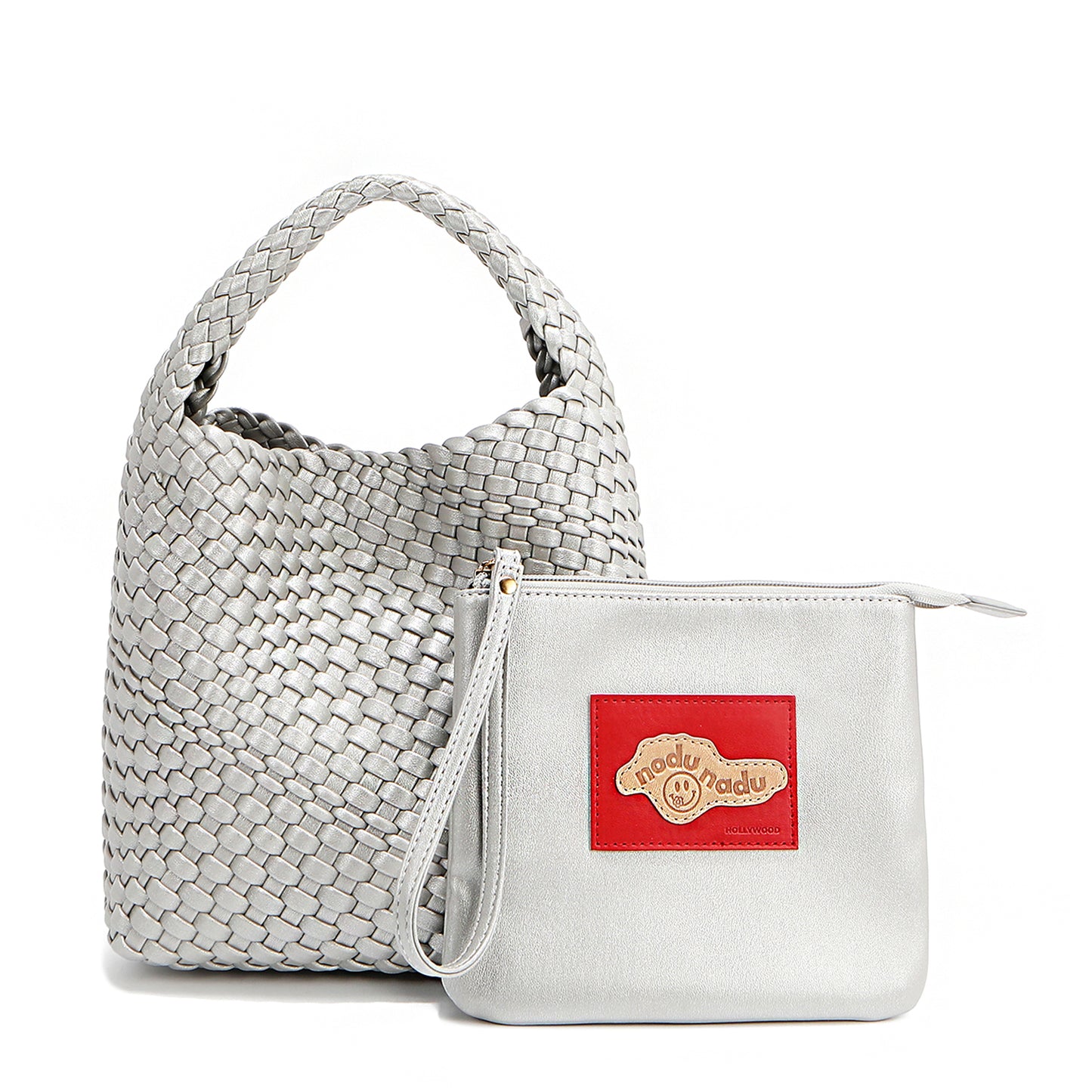 JUNI BAG WITH POUCH -NN1000 DUSTY PINK / SILVER / DUSTY BLUE / BLACK / WHITE