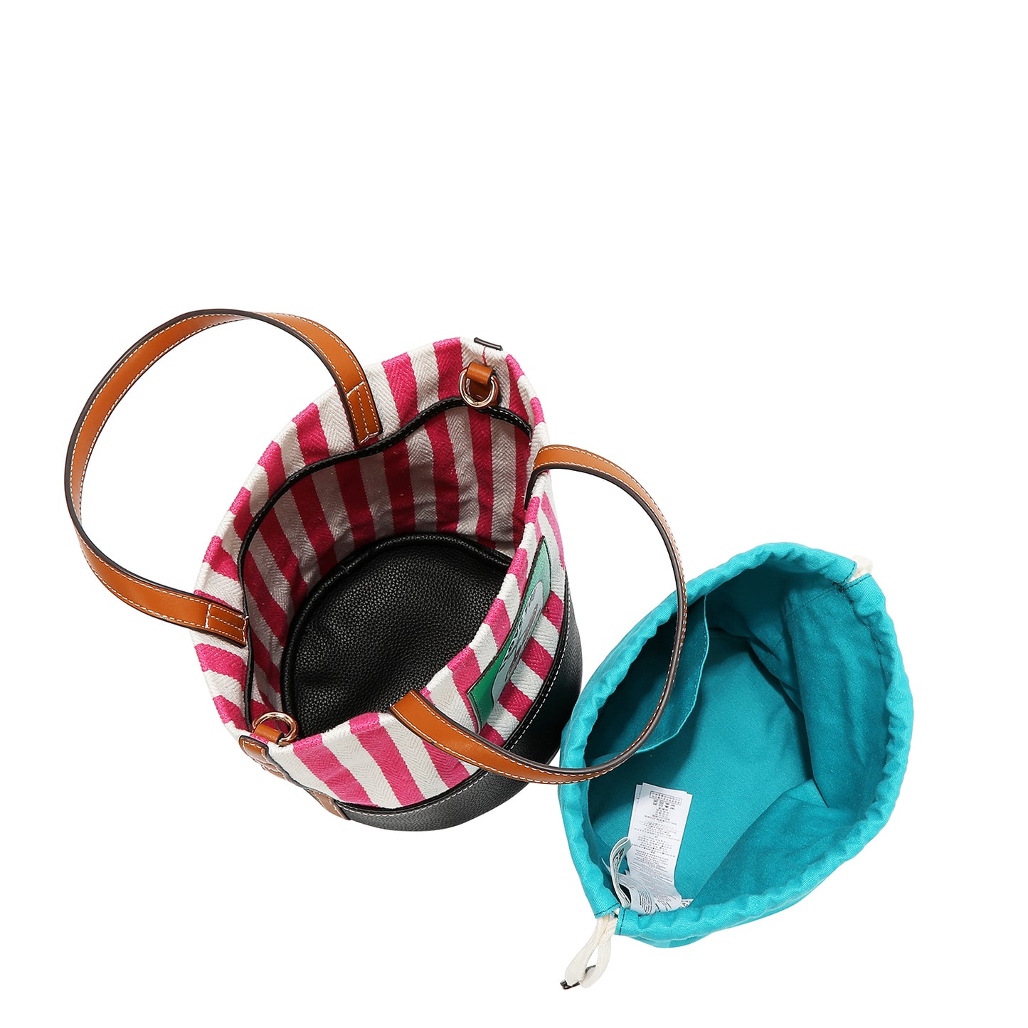 SOLANA BAG - BUCKET BAG -  NN1155 NAVY/ PINK / GREEN / CANDY