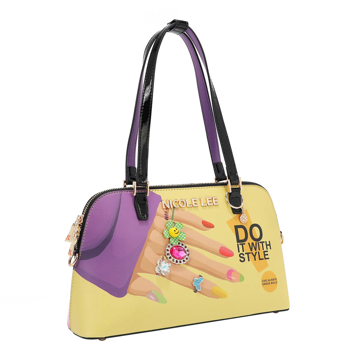 NAIL POLISH DOME SHOULDER BAG - NP17248 NAIL POLISH