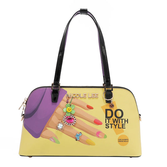 NAIL POLISH DOME SHOULDER BAG - NP17248 NAIL POLISH