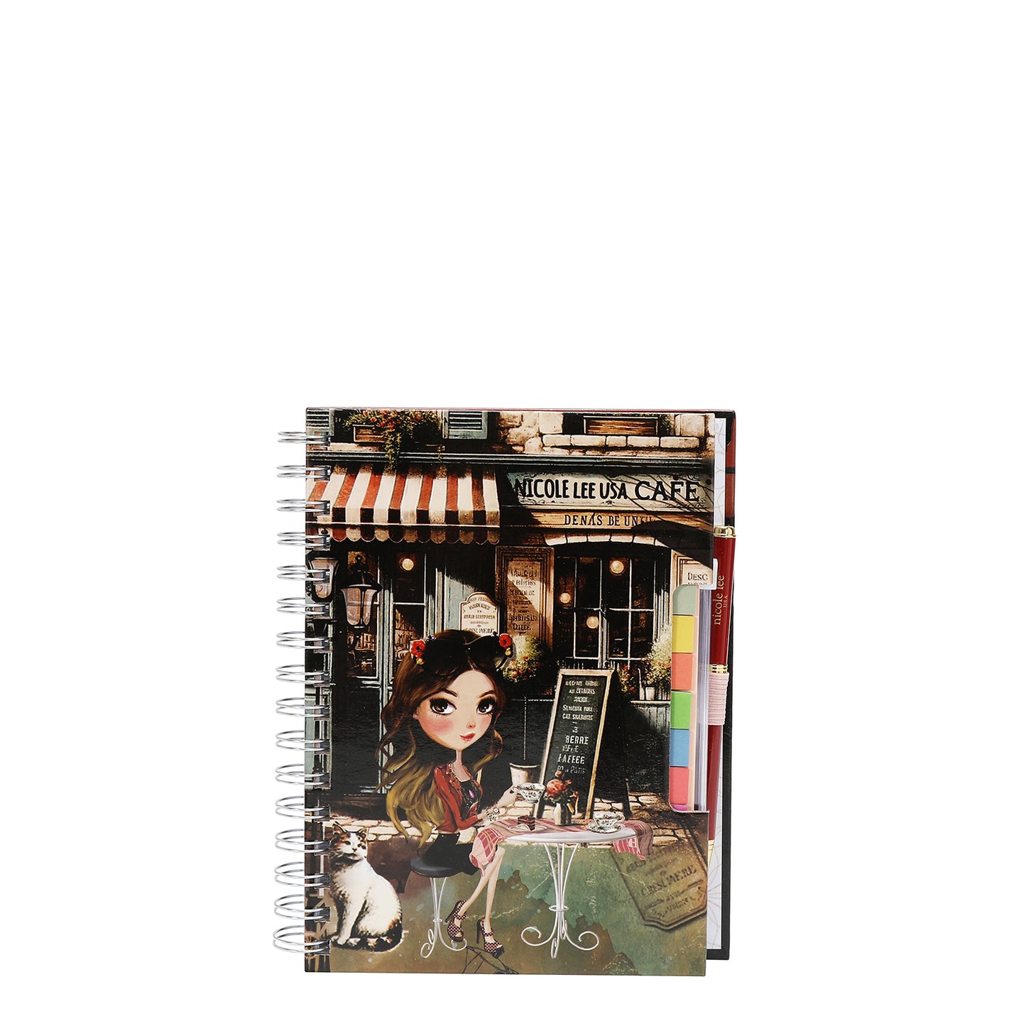 SPIRAL PLANNER WITH ZIP POCKET & STICKY NOTES -  NT8001 EMOTION / VIRTUAL FRIEND