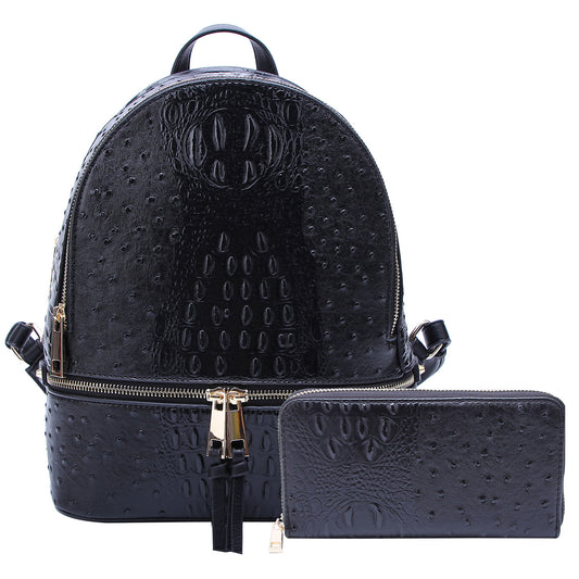 OS1062 Ostrich Croc 2-in-1 Backpack