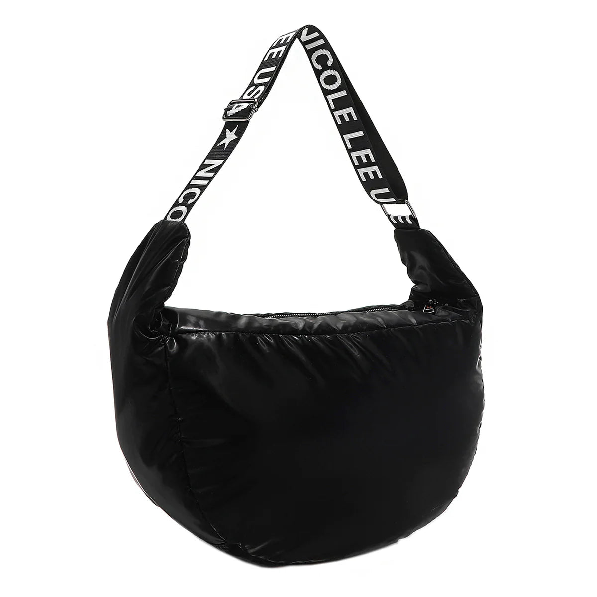 PUFFY LARGE SHOULDER BAG - P17012 BLACK