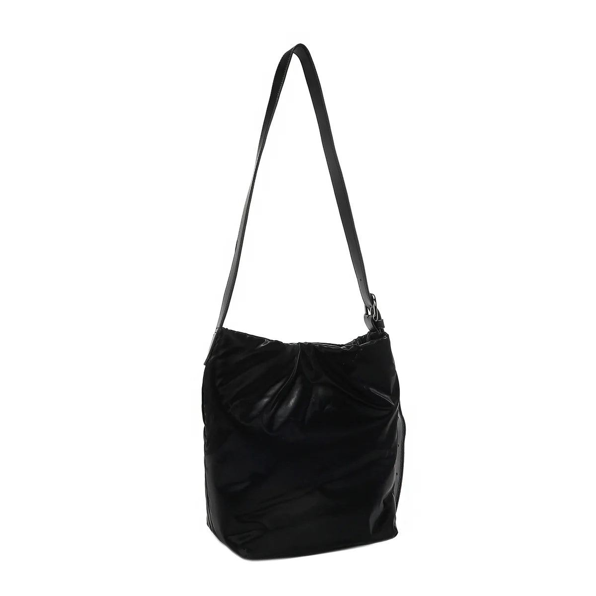 PUFFY BUCKET CROSSBODY - P17014 BLACK