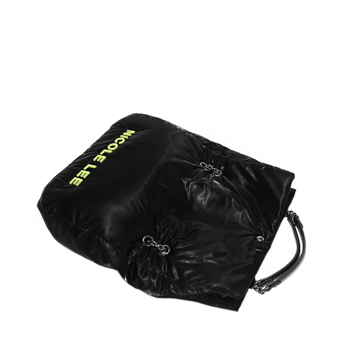 PUFFY LARGE FLAP BAG - P17016 BLACK