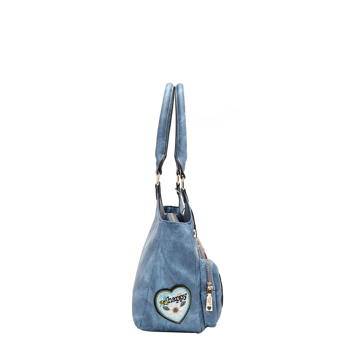 MULTI PATCH SHOULDER BAG - P17084 BLUE / GREEN / RED / BROWN