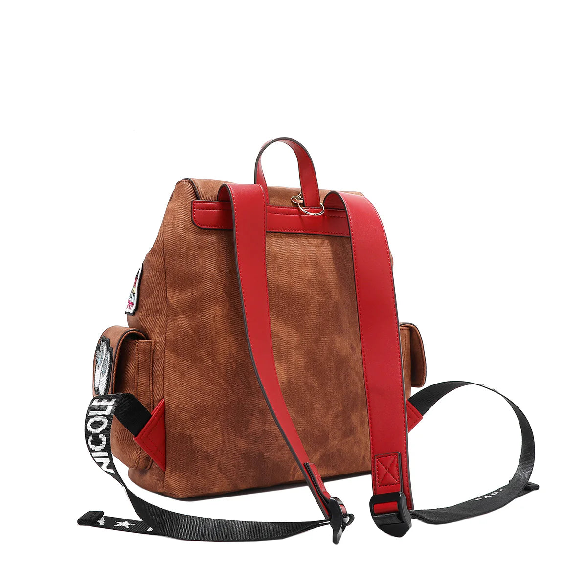 MULTI PATCH BACKPACK - P17085 BLUE / GREEN / RED / BROWN
