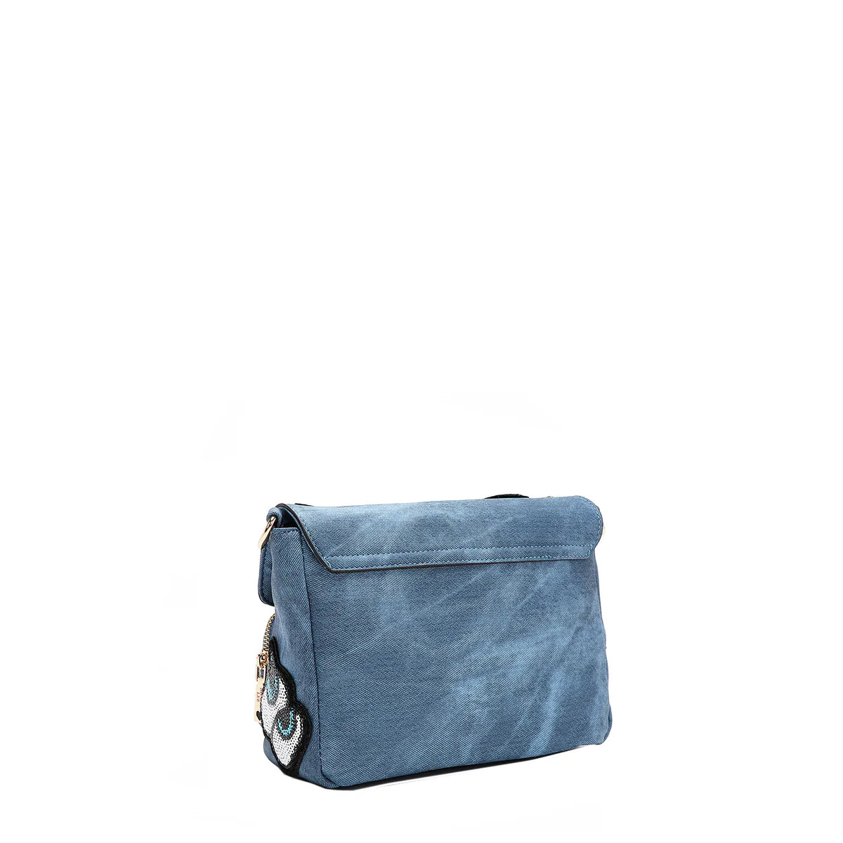 MULTI PATCH FLAP CROSSBODY - P17086 BLUE / GREEN / RED / BROWN