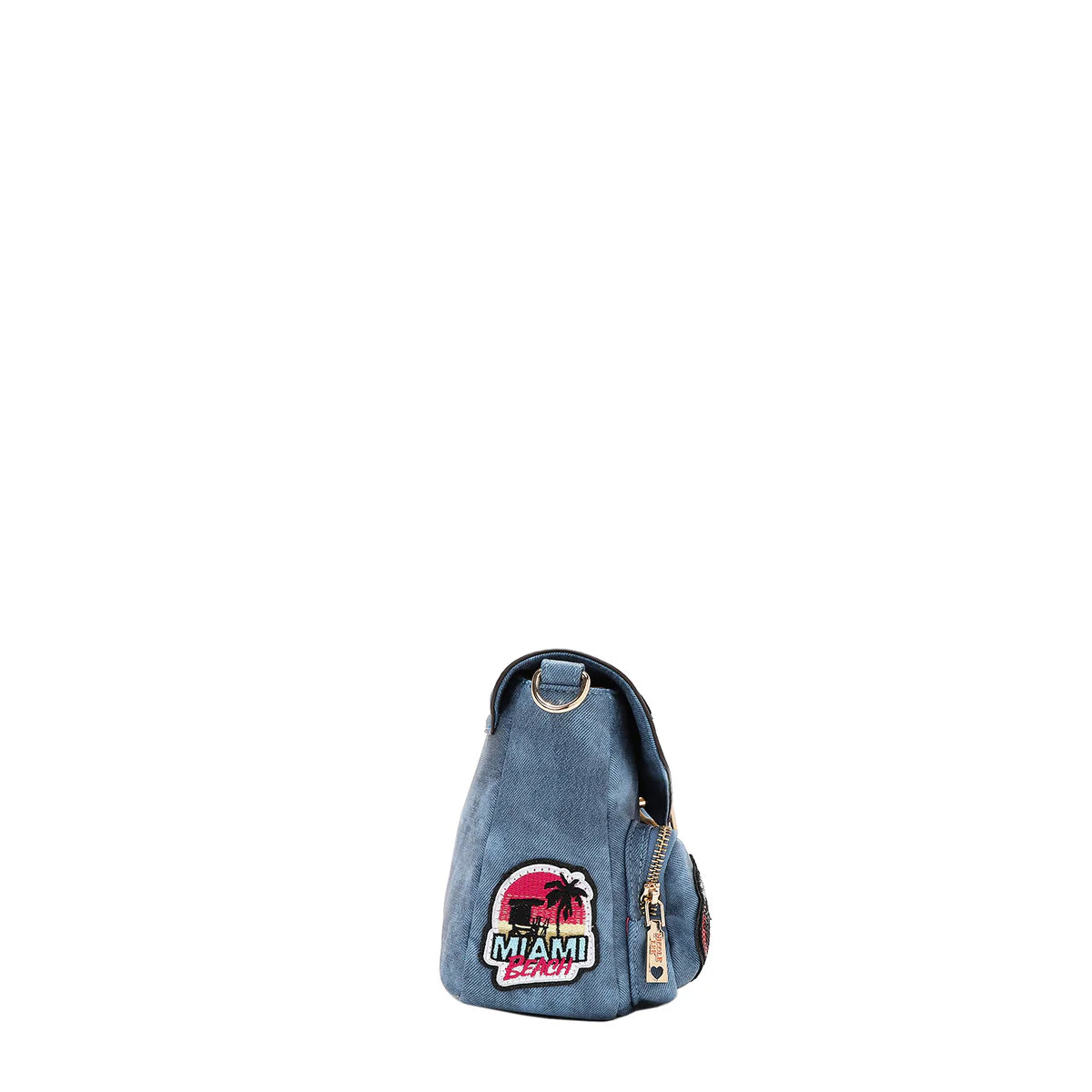 MULTI PATCH FLAP CROSSBODY - P17086 BLUE / GREEN / RED / BROWN