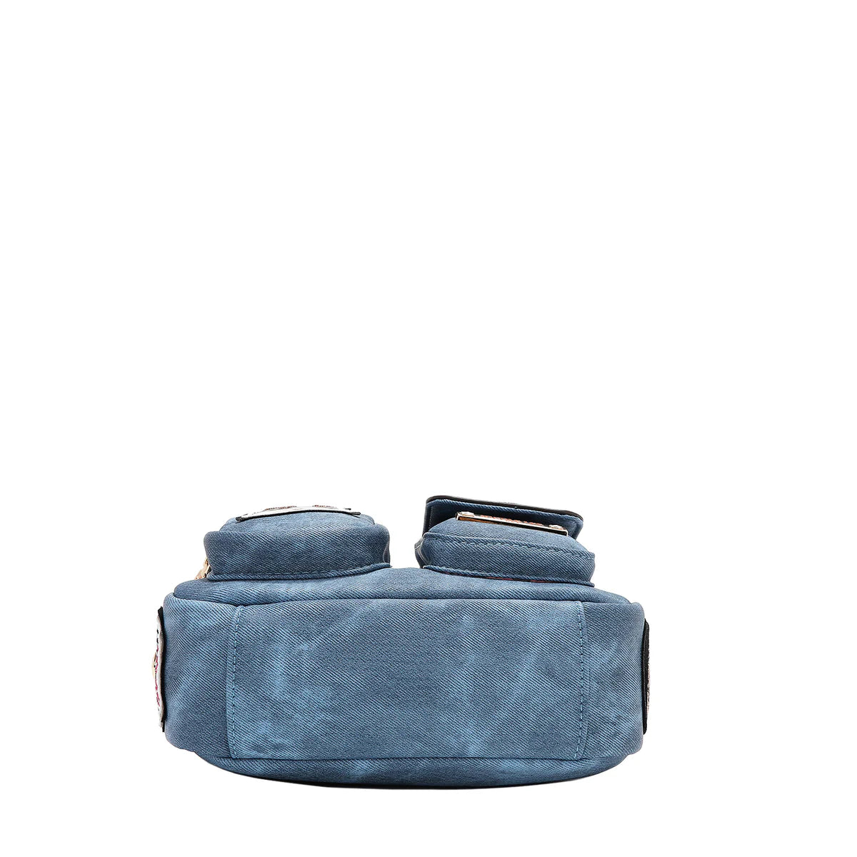 MULTI PATCH CROSSBODY - P17088 BLUE / GREEN / BROWN / RED