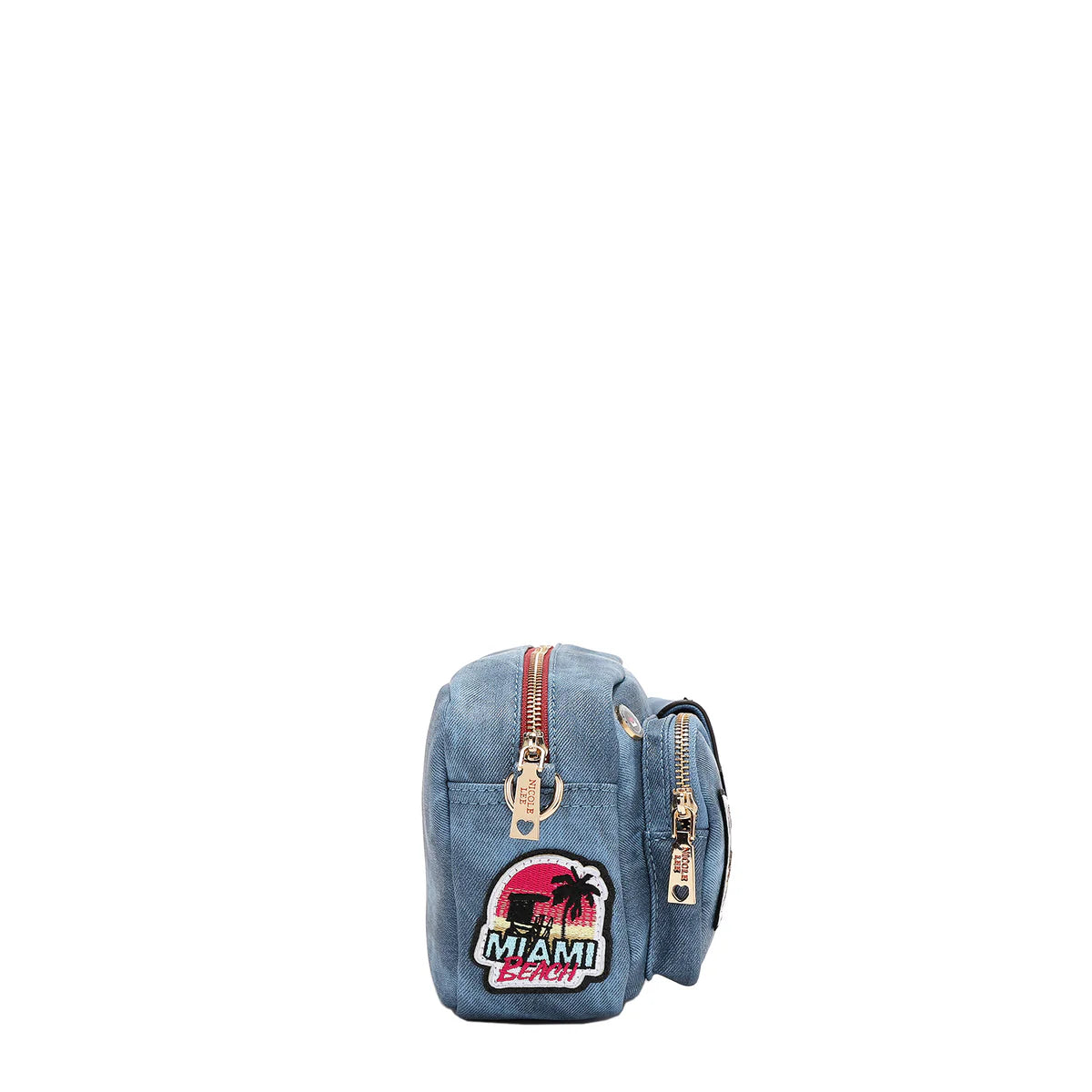 MULTI PATCH CROSSBODY - P17088 BLUE / GREEN / BROWN / RED
