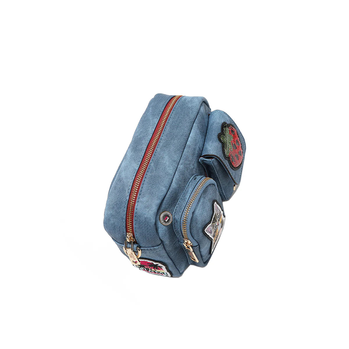 MULTI PATCH CROSSBODY - P17088 BLUE / GREEN / BROWN / RED