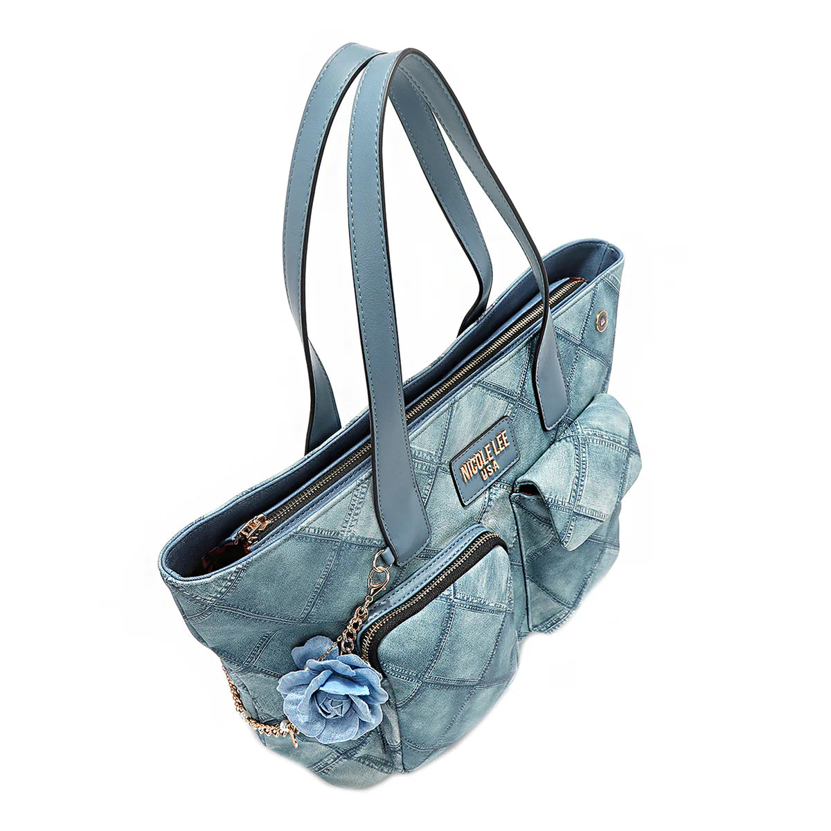 BLUE FLOWER SATCHEL - P17090 BLUE