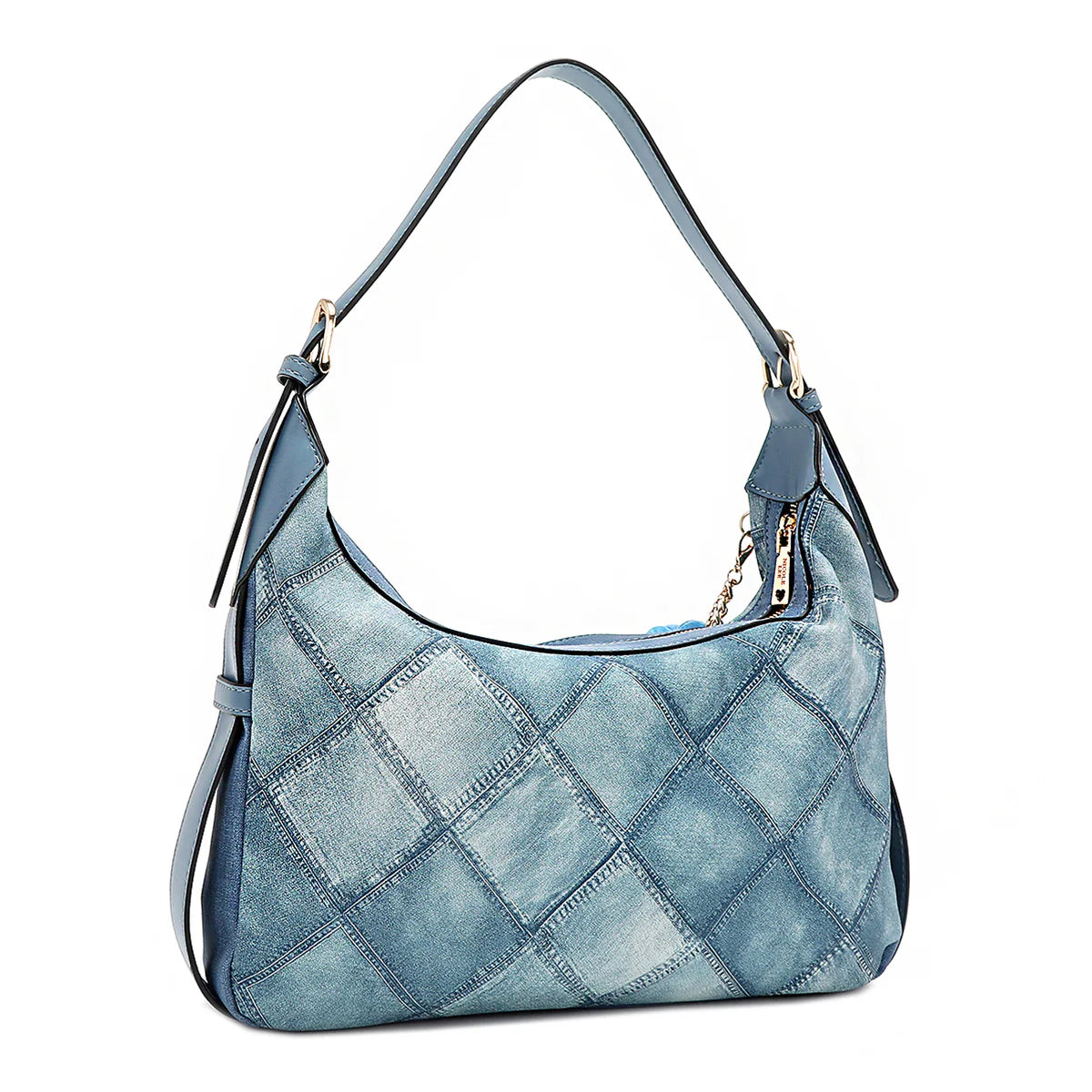 BLUE FLOWER SHOULDER BAG - P17092 BLUE