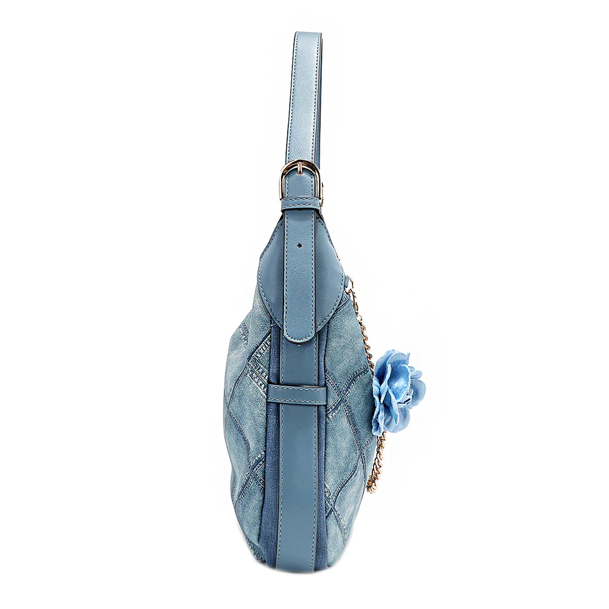 BLUE FLOWER SHOULDER BAG - P17092 BLUE