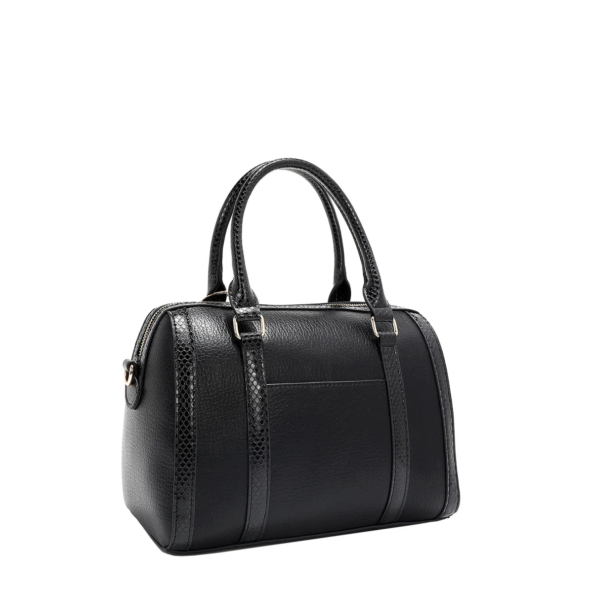 LACE BOSTON BAG -  P17094 BLACK