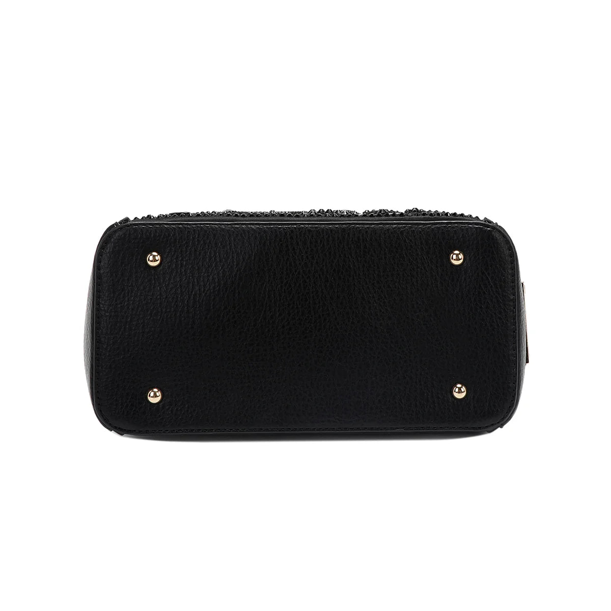 LACE TOP HANDLE HANDBAG -  P17096 BLACK