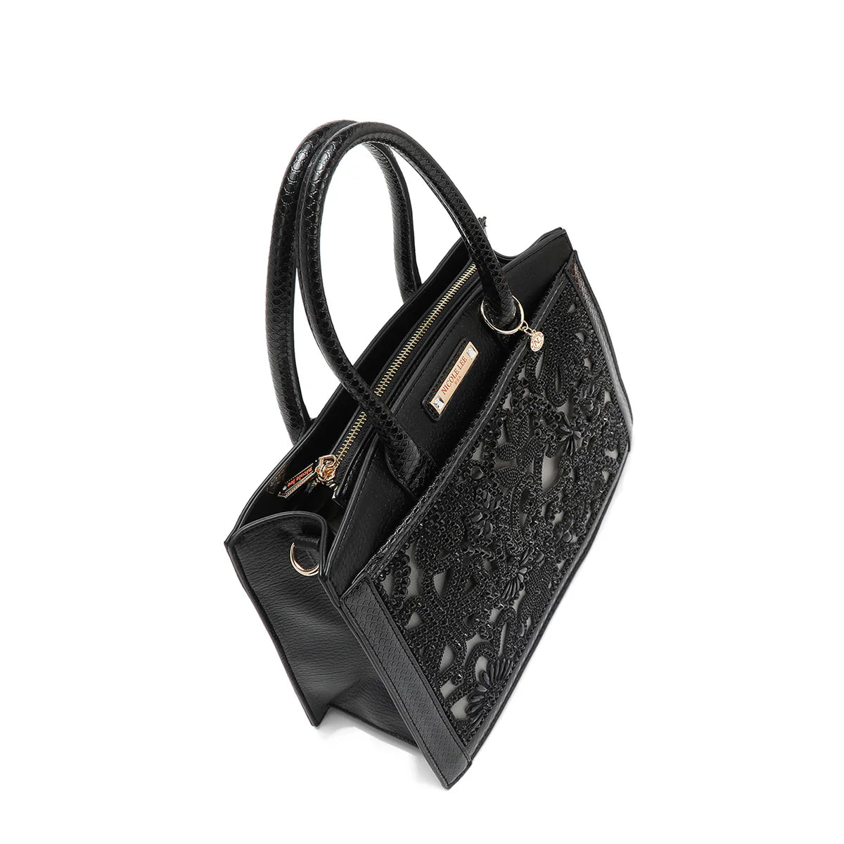 LACE HANDBAG - P17098 BLACK