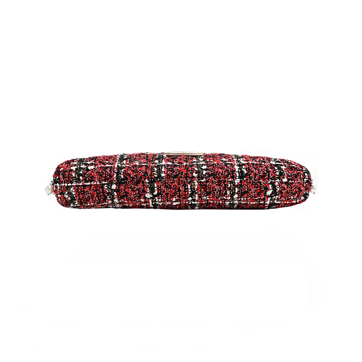 TWEED CLUTCH BAG - P17100 RED / BLACK / BEIGE / GREEN