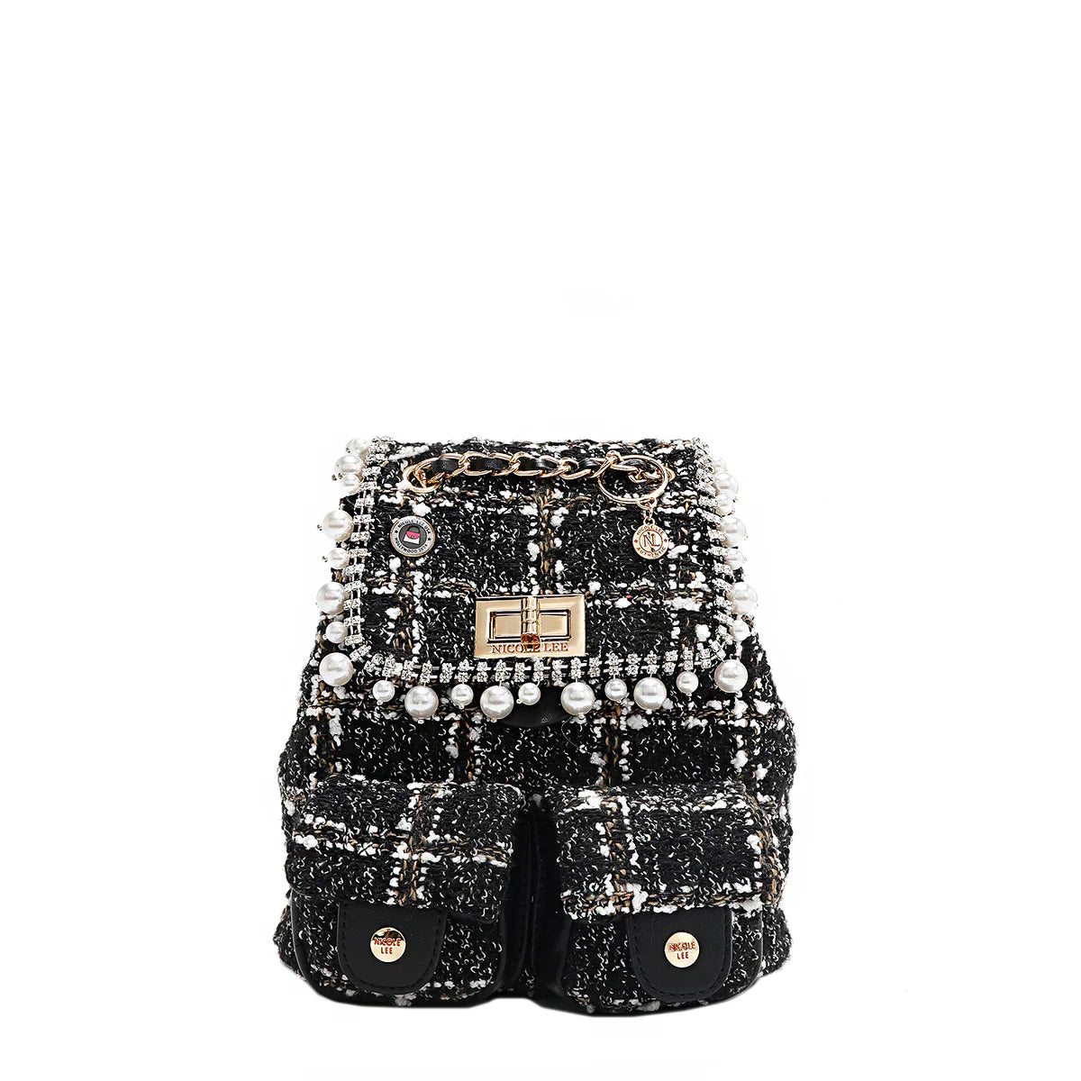 TWEED MINI BACKPACK - P17102 RED / BLACK / GREEN / BEIGE