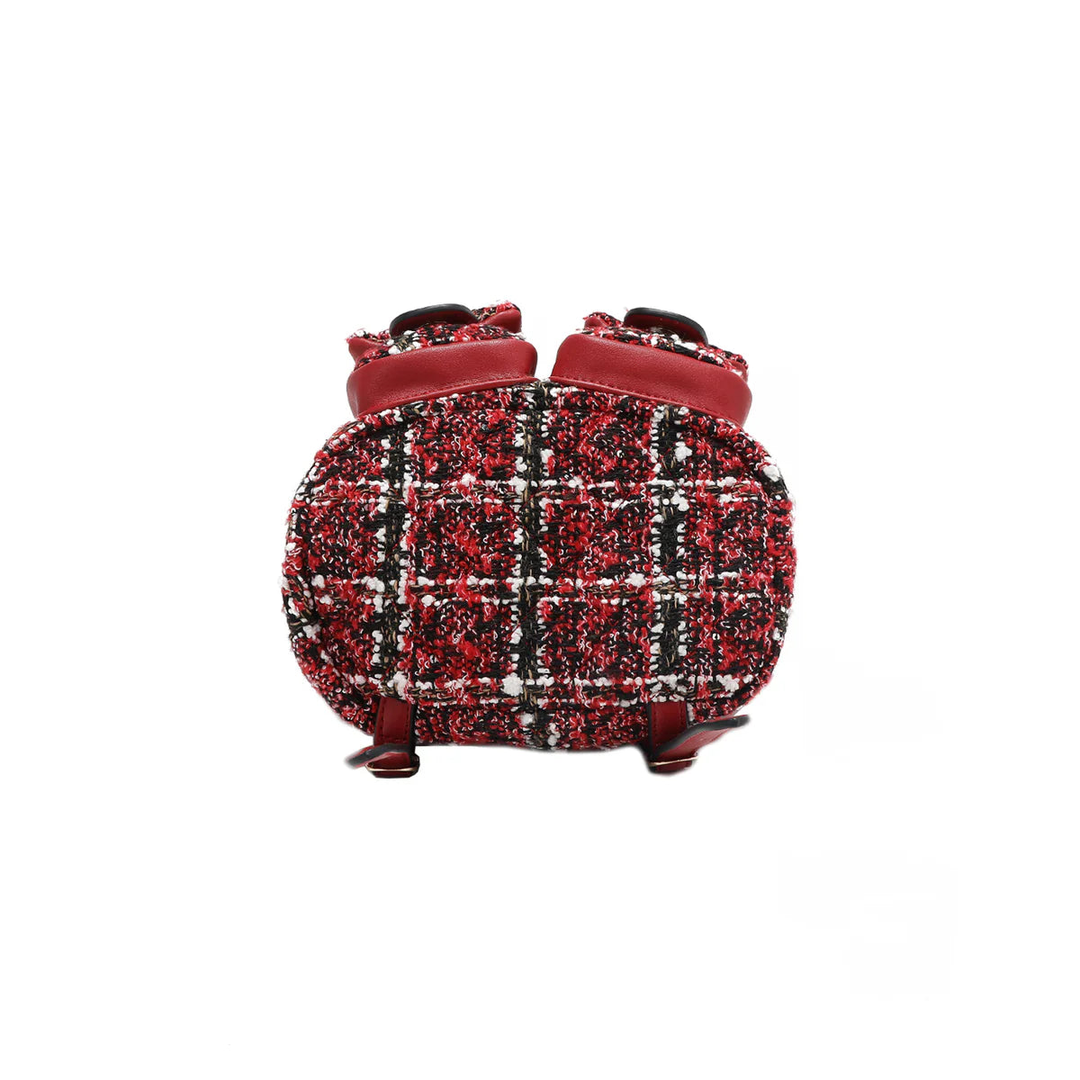 TWEED MINI BACKPACK - P17102 RED / BLACK / GREEN / BEIGE