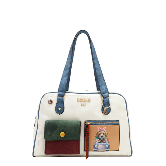 COLORBLOCK BOSTON BAG - P17105 MULTI
