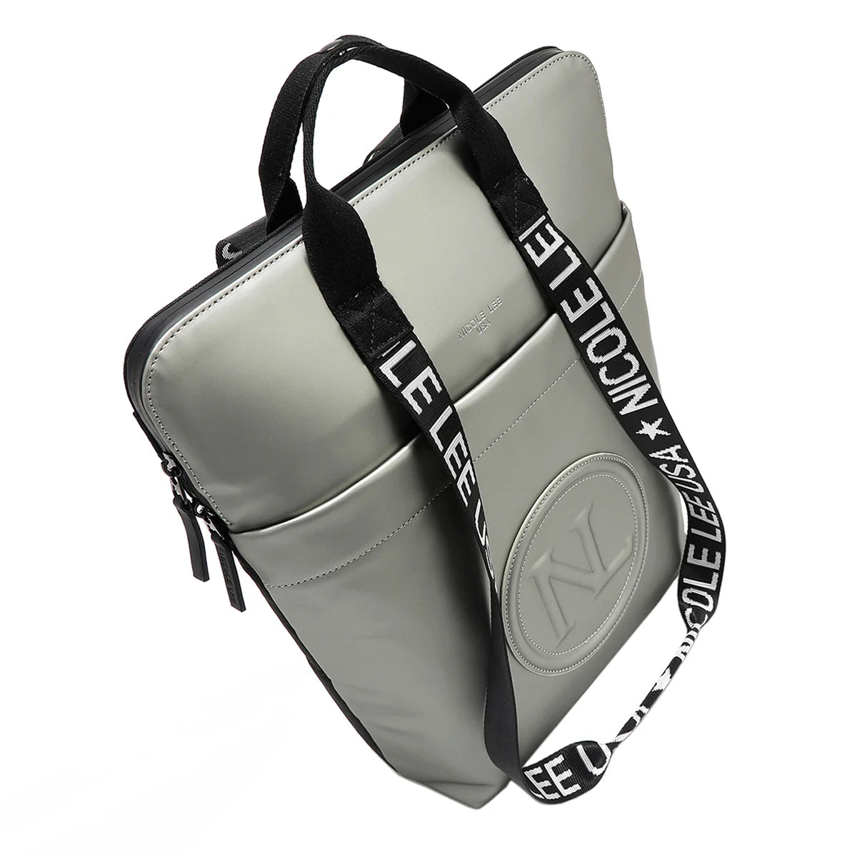 LARGE SLIM LAPTOP BAG -  P17147 BLACK / CHAMPAGNE SILVER / LIGHT GRAY / NUDE / MATALLIC GRAY