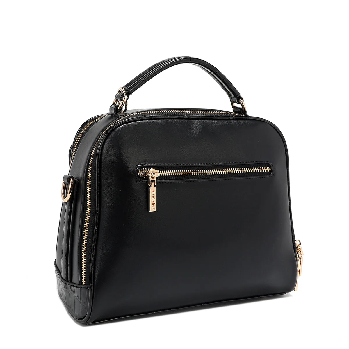 CALISTA TOP HANDLE HANDBAG - P17202 BLACK / NUDE / GOLD / SILVER