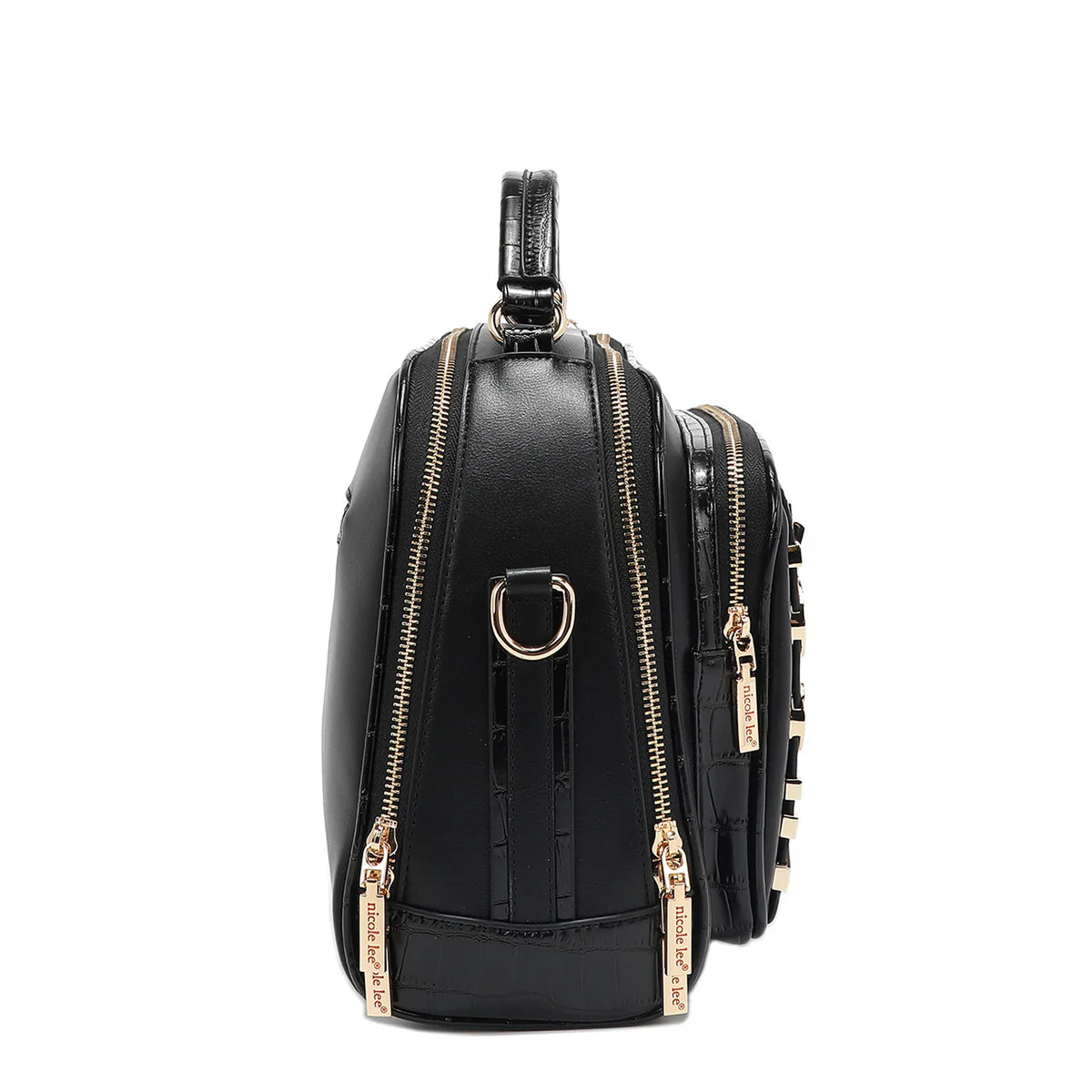 CALISTA TOP HANDLE HANDBAG - P17202 BLACK / NUDE / GOLD / SILVER