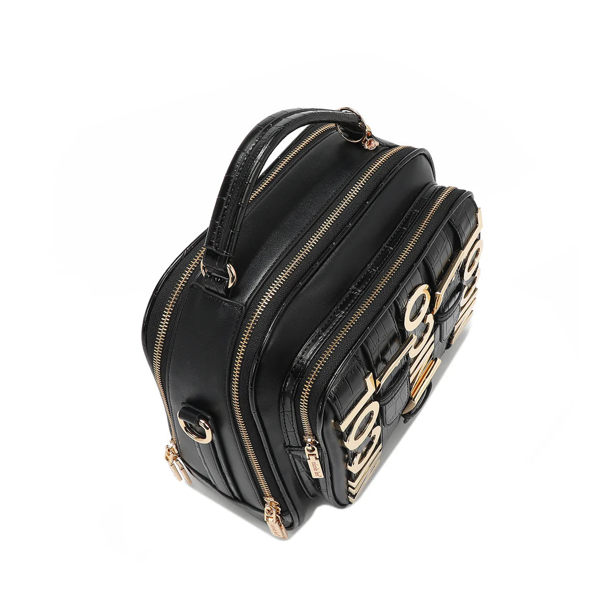 CALISTA TOP HANDLE HANDBAG - P17202 BLACK / NUDE / GOLD / SILVER