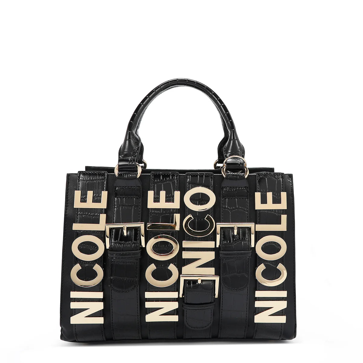 CALISTA SATCHEL - P17203 NUDE / BLACK / GOLD / SILVER