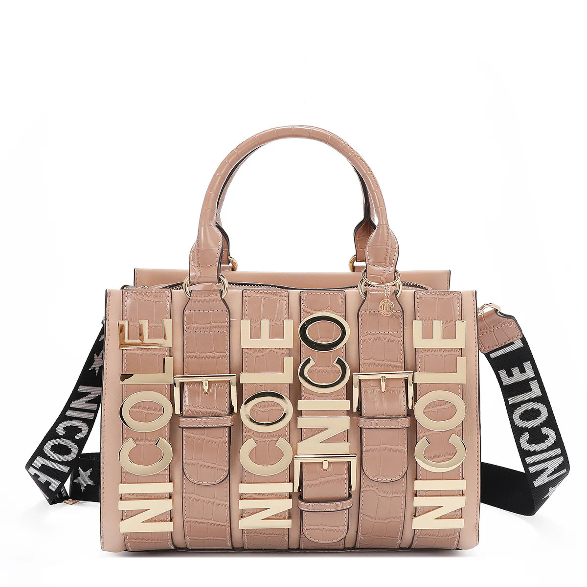 CALISTA SATCHEL - P17203 NUDE / BLACK / GOLD / SILVER