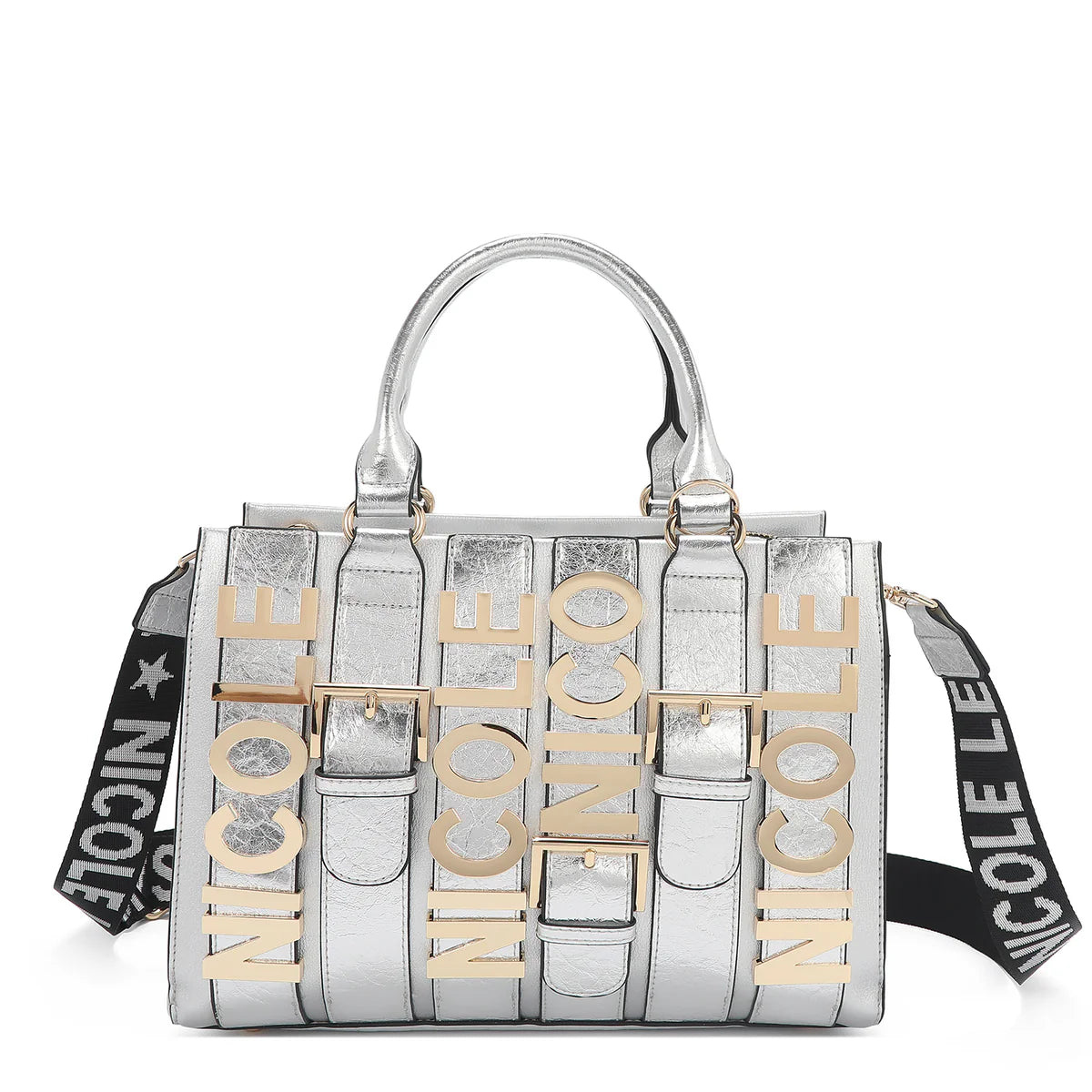 CALISTA SATCHEL - P17203 NUDE / BLACK / GOLD / SILVER