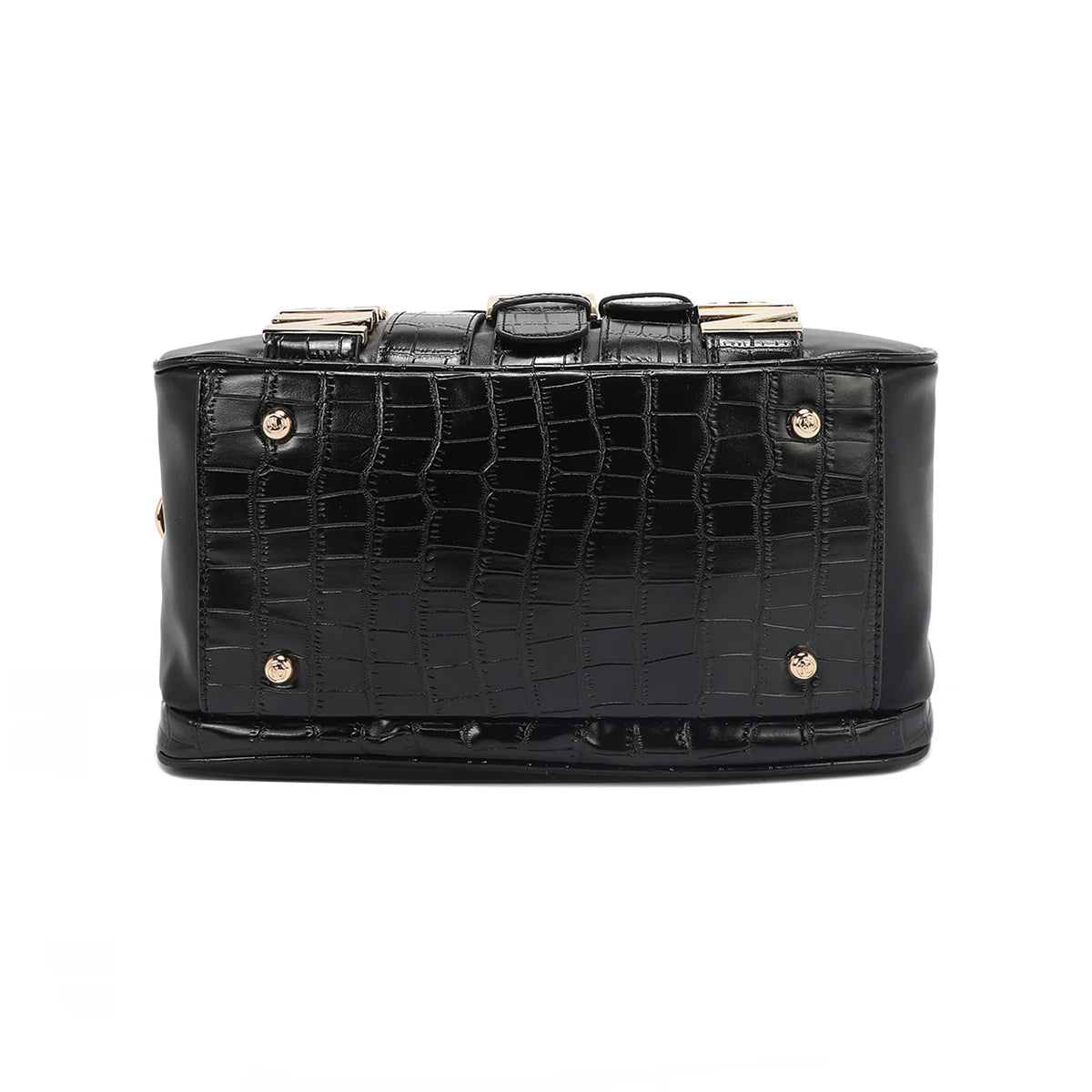 CALISTA DOME SATCHEL - P17204 BLACK / GOLD / SILVER / NUDE