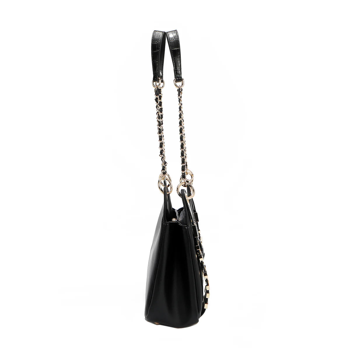 CALISTA CHAIN SHOULDER BAG - P17205 BLACK / GOLD / SILVER / NUDE