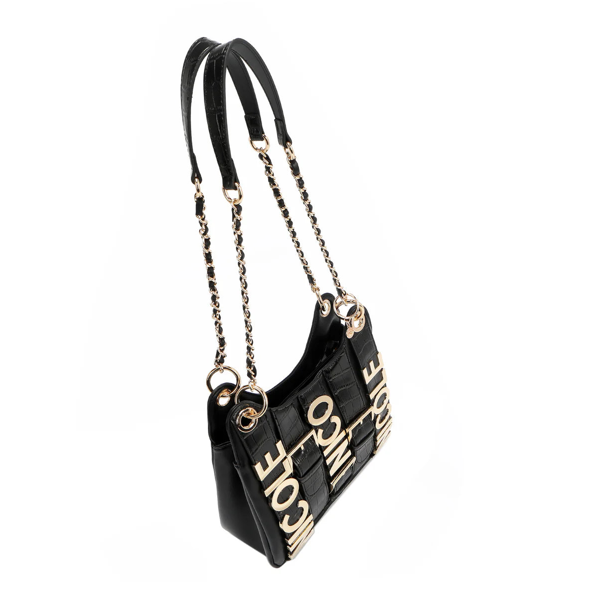 CALISTA CHAIN SHOULDER BAG - P17205 BLACK / GOLD / SILVER / NUDE