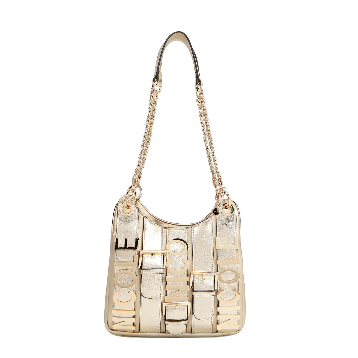 CALISTA CHAIN SHOULDER BAG - P17205 BLACK / GOLD / SILVER / NUDE