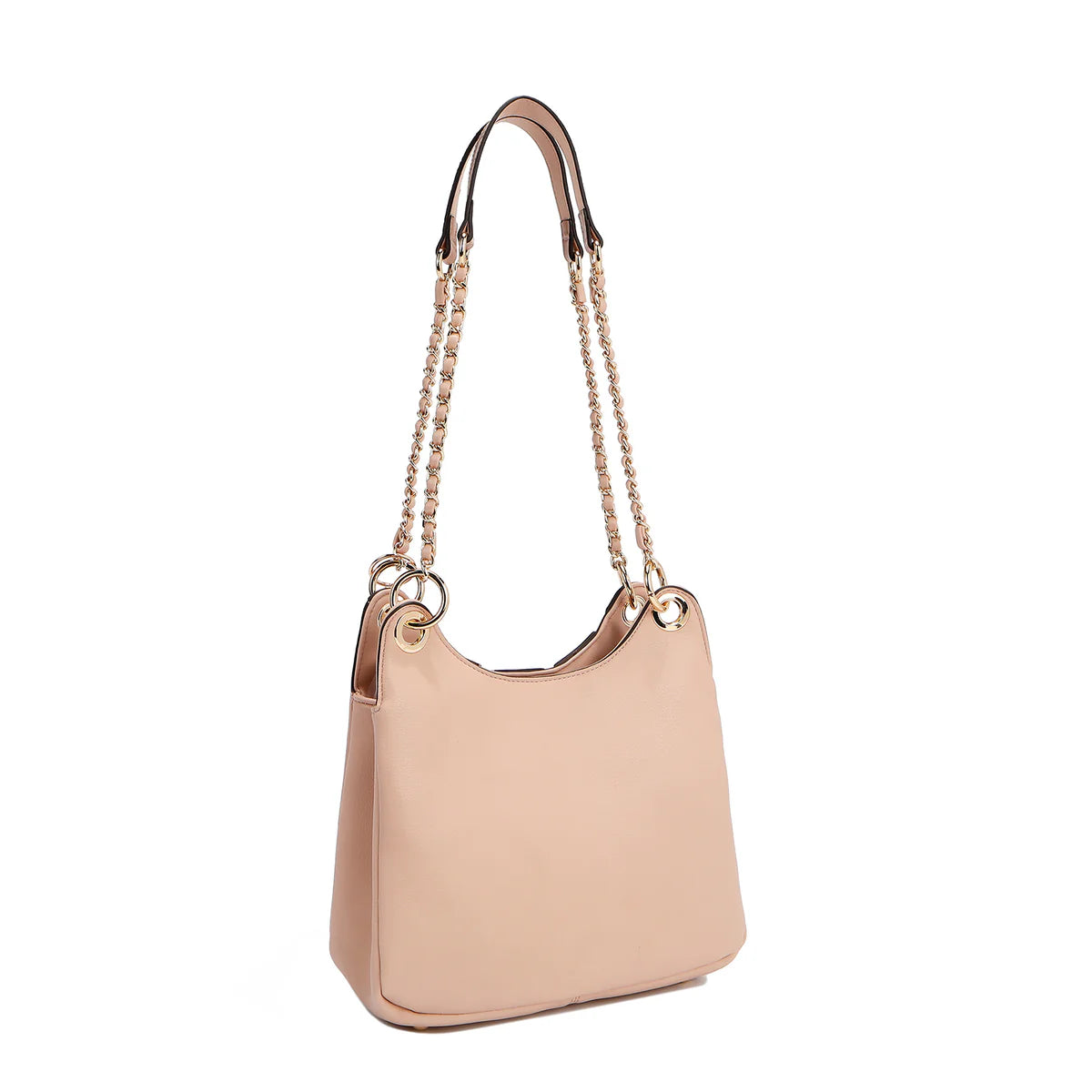CALISTA CHAIN SHOULDER BAG - P17205 BLACK / GOLD / SILVER / NUDE