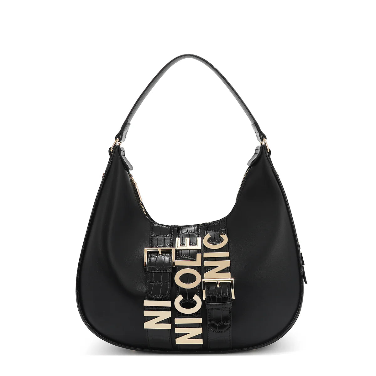 CALISTA LARGE SHOULDER BAG -  P17206 BLACK / GOLD / SILVER / NUDE
