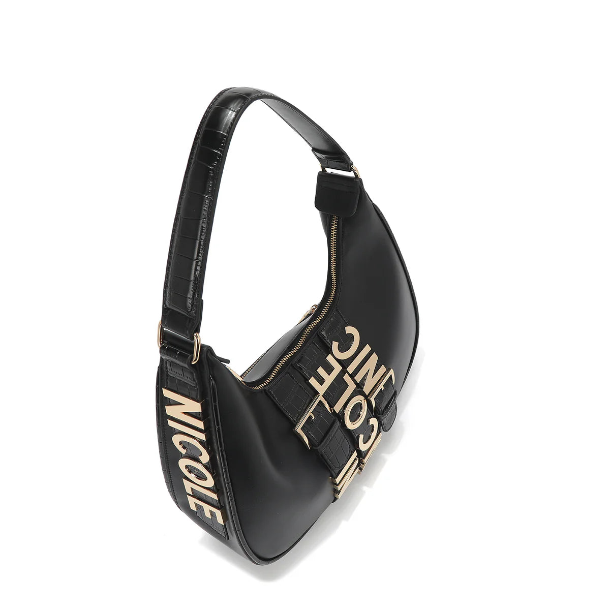 CALISTA LARGE SHOULDER BAG -  P17206 BLACK / GOLD / SILVER / NUDE