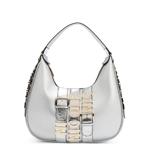 CALISTA LARGE SHOULDER BAG -  P17206 BLACK / GOLD / SILVER / NUDE