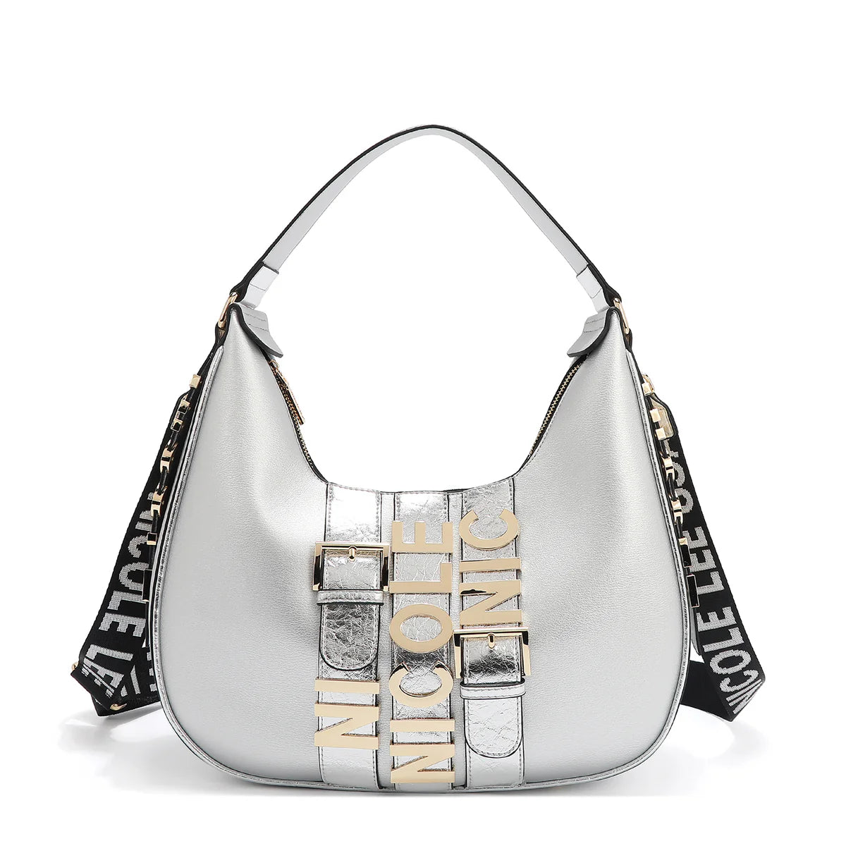 CALISTA LARGE SHOULDER BAG -  P17206 BLACK / GOLD / SILVER / NUDE