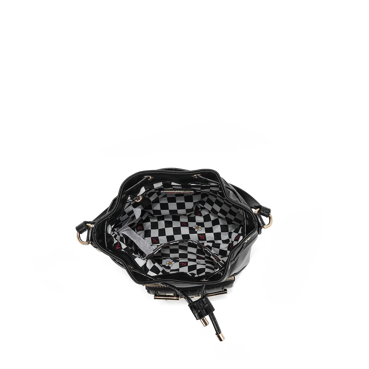 CALISTA BUCKET BAG - P17207 BLACK / GOLD / NUDE / SILVER