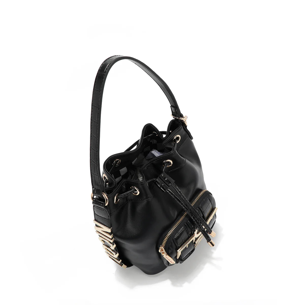 CALISTA BUCKET BAG - P17207 BLACK / GOLD / NUDE / SILVER