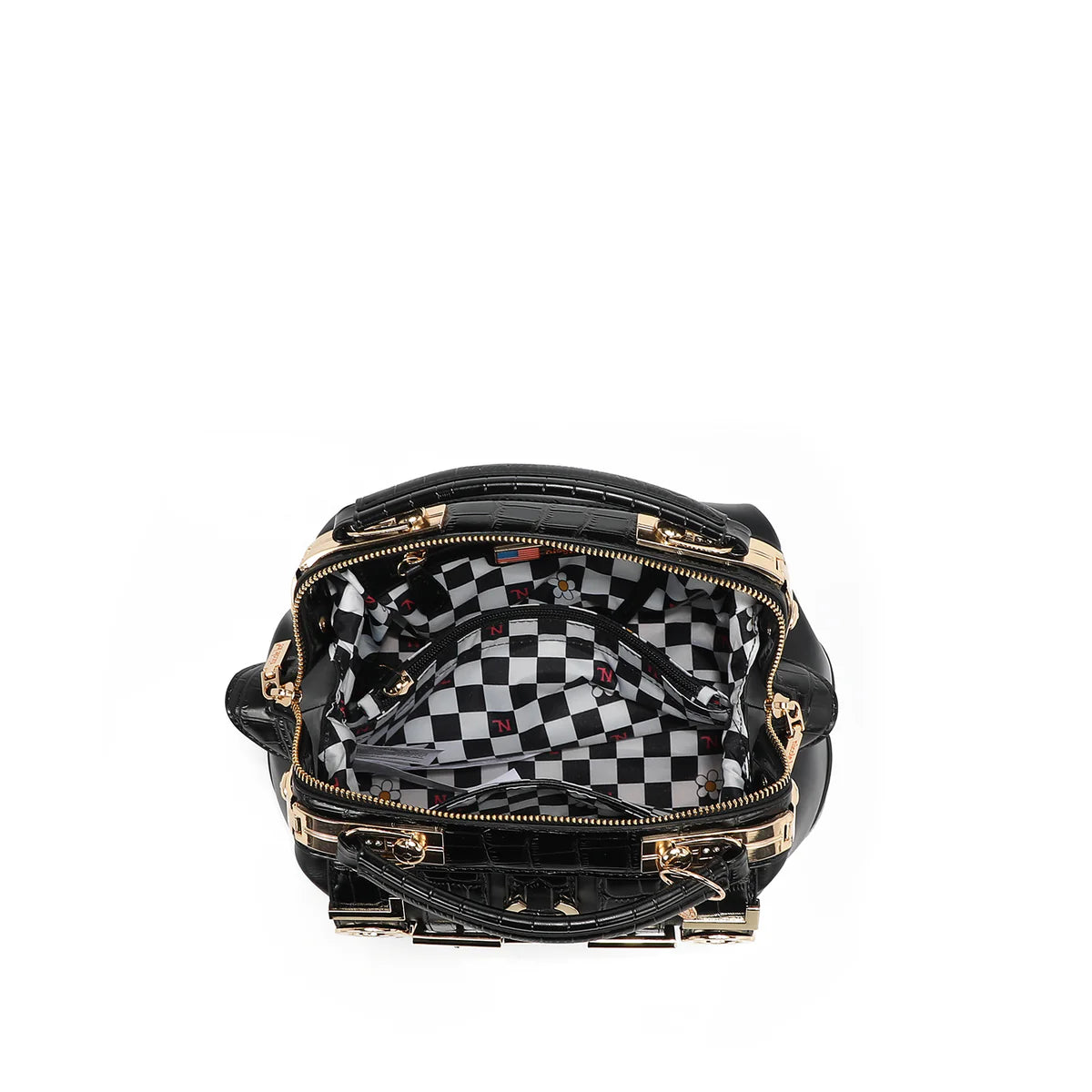CALISTA HANDBAG -  P17208 GOLD / BLACK / SILVER / NUDE