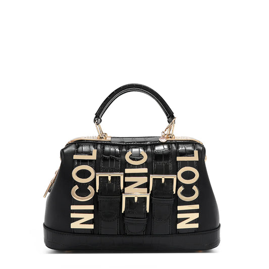 CALISTA HANDBAG -  P17208 GOLD / BLACK / SILVER / NUDE