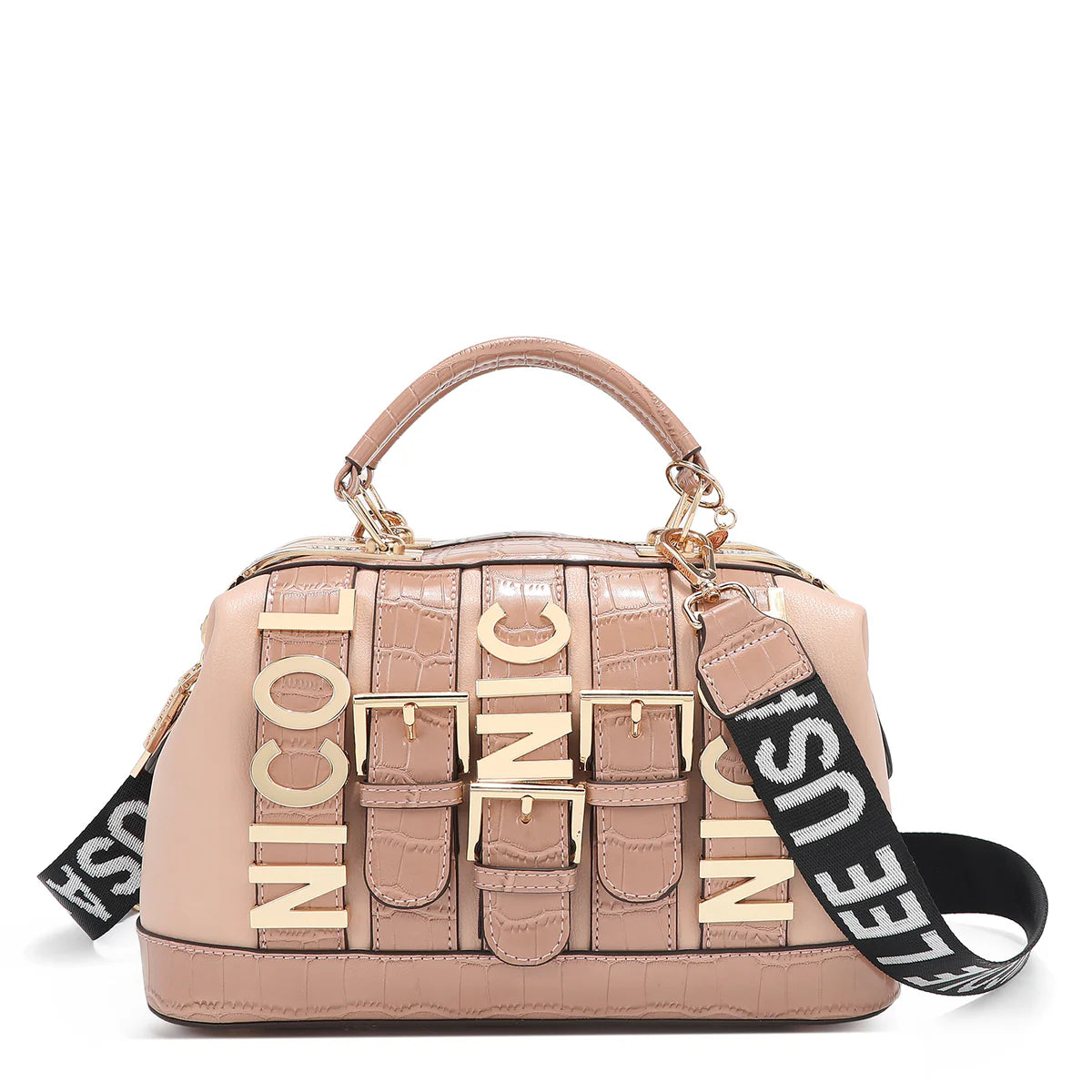 CALISTA HANDBAG -  P17208 GOLD / BLACK / SILVER / NUDE